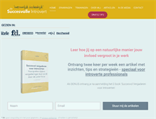 Tablet Screenshot of desuccesvolleintrovert.nl
